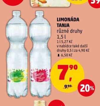 Limonáda Tanja různé druhy