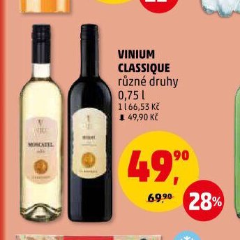 Vinium Classique různé druhy