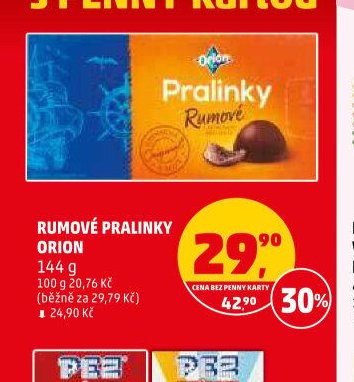 Rumové pralinky Orion