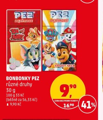 Bonbonky Pez různé druhy