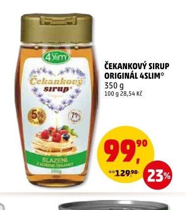 Čekankový sirup Originál 4Slim 350 g