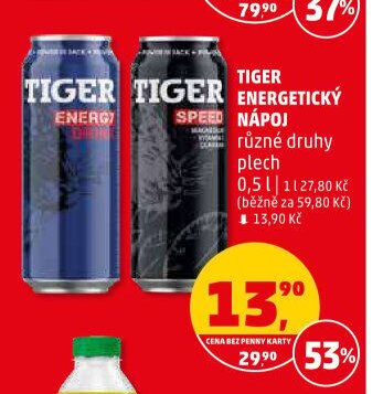 TIGER ENERGETICKÝ NÁPOJ různé druhy plech 0,5 l