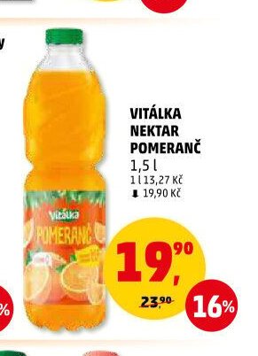 VITÁLKA NEKTAR POMERANČ 1,5 l