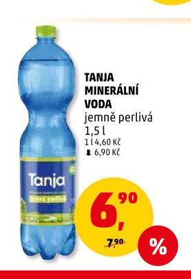 TANJA MINERÁLNÍ VODA jemně perlivá 1,5 l