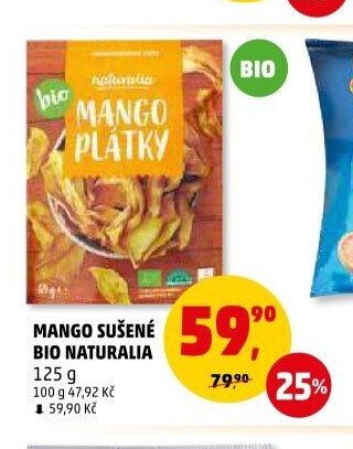 MANGO SUŠENÉ BIO NATURALIA 125 g