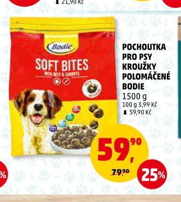 POCHOUTKA PRO PSY KROUŽENÉ POLOMÁČENÉ BODIE