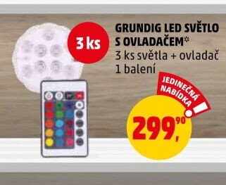 GRUNDIG LED SVĚTLO S OVLADAČEM