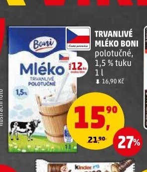 Trvanlivé mléko Boni