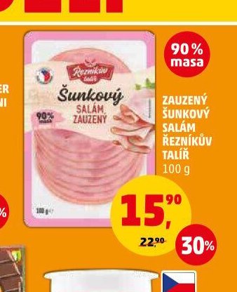 ZAUZENÝ ŠUNKOVÝ SALÁM ŘEZNÍKŮV TALÍŘ