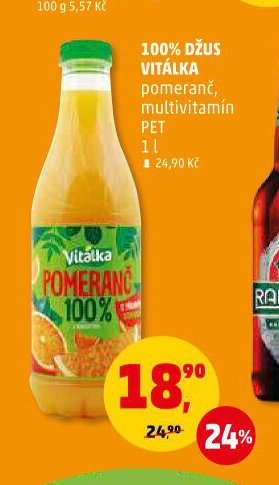 100% DŽUS VITÁLKA pomeranč, multivitamin