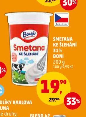 SMETANA KE ŠLEHÁNÍ 31% BONI