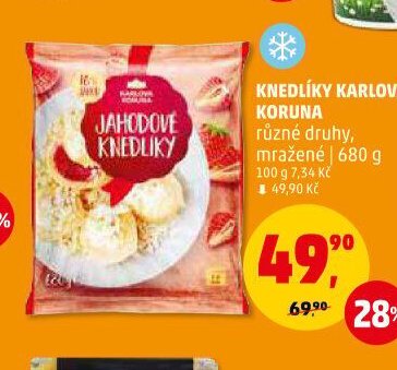 KNEDLÍKY KARLOVA KORUNA různé druhy, mražené