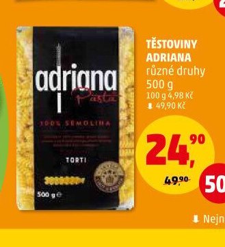 TĚSTOVINY ADRIANA různé druhy
