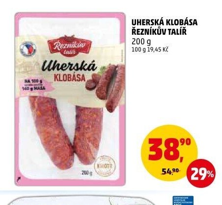 UHERSKÁ KLOBÁSA ŘEZNÍKŮV TALÍŘ