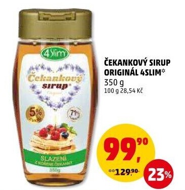 Čekankový sirup 4Slim