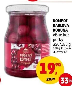 Kompot Višně Karlova Koruna