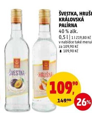 Pálenka švestka Královská palírna