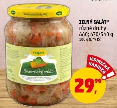 Saláty sterilované Rapa