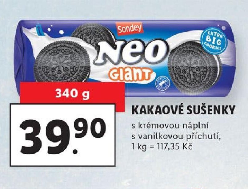 Sondey Neo Giant Kakaové sušenky