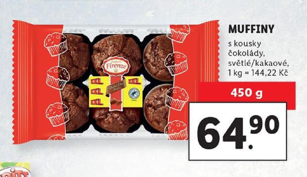 Muffiny s kousky čokolády