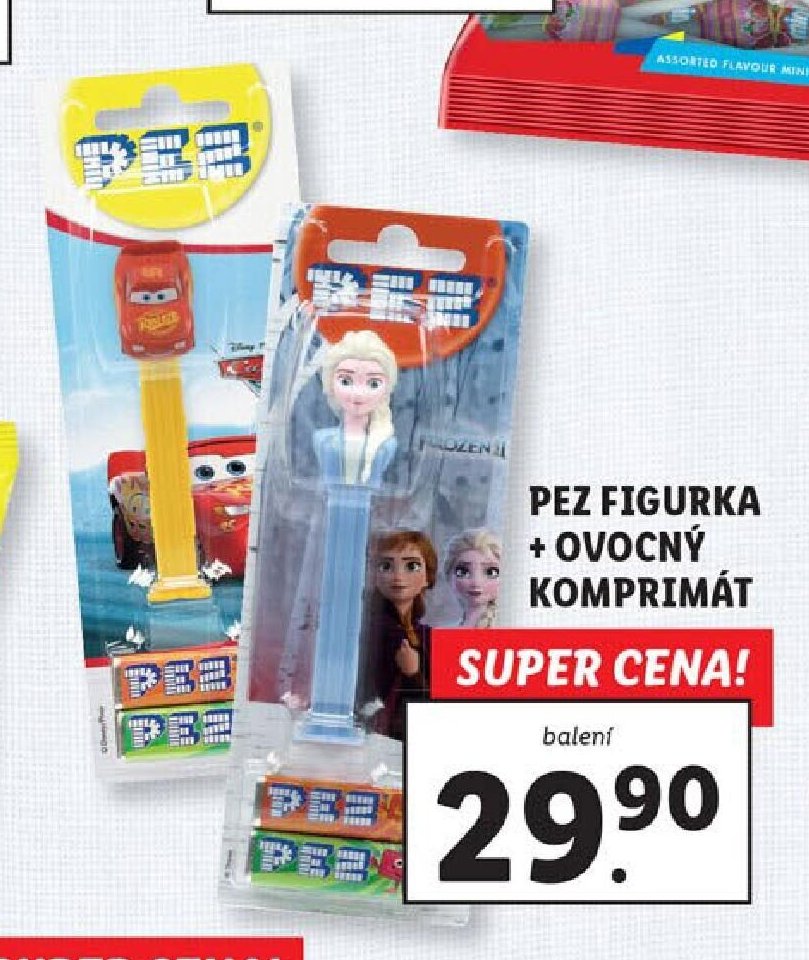 Pez figurka + ovocný komprimát