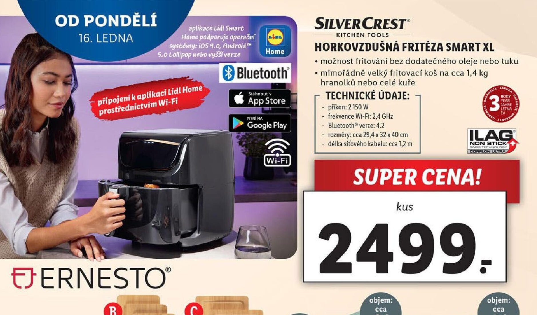 Silvercrest Horkovzdušná fritéza Smart XL