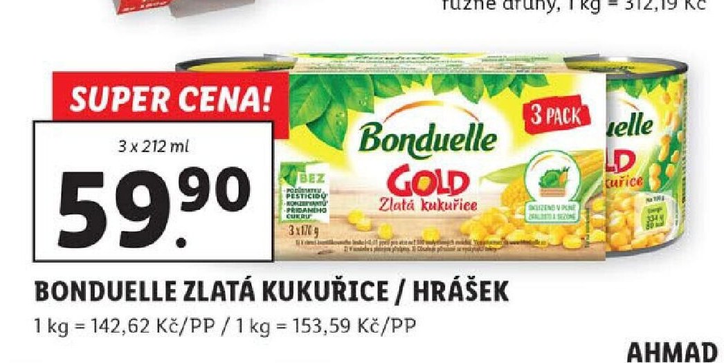 BONDUELLE ZLATÁ KUKUŘICE / HRÁŠEK