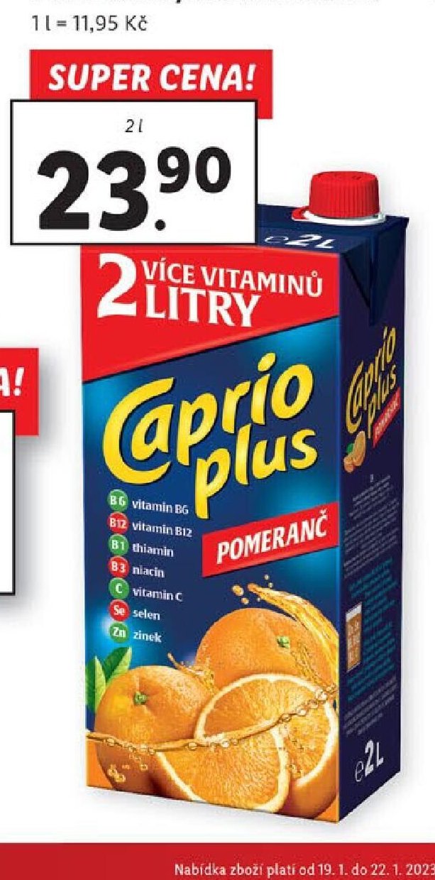 CAPRIO JABLKO / POMERANČ / MULTIVITAMIN
