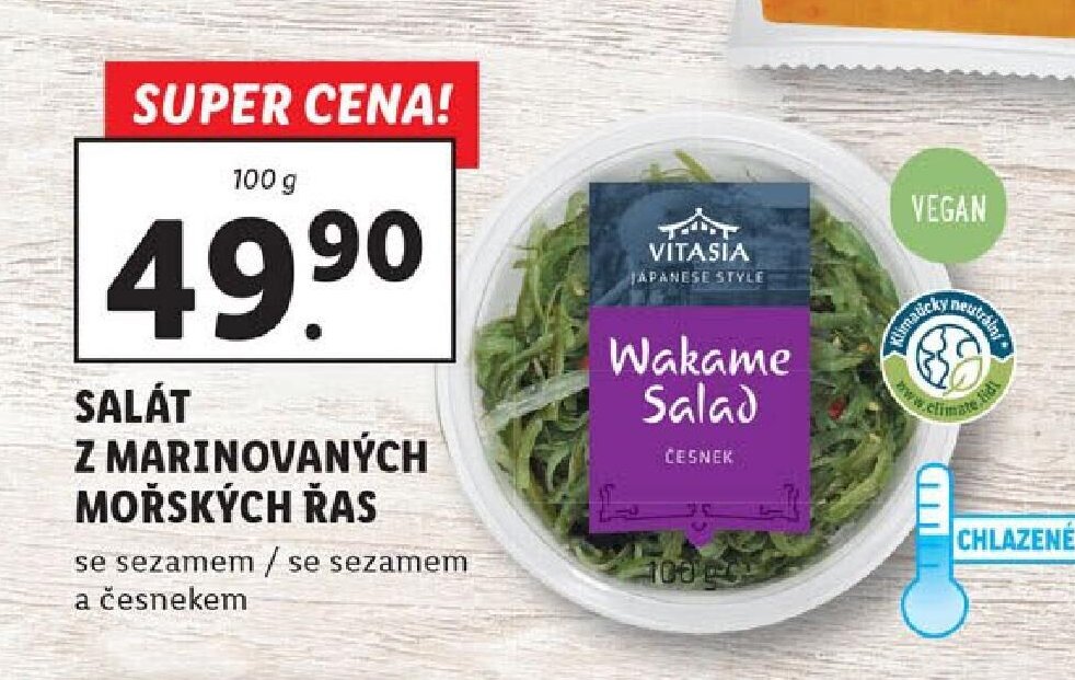 Salát z marinovaných mořských řas