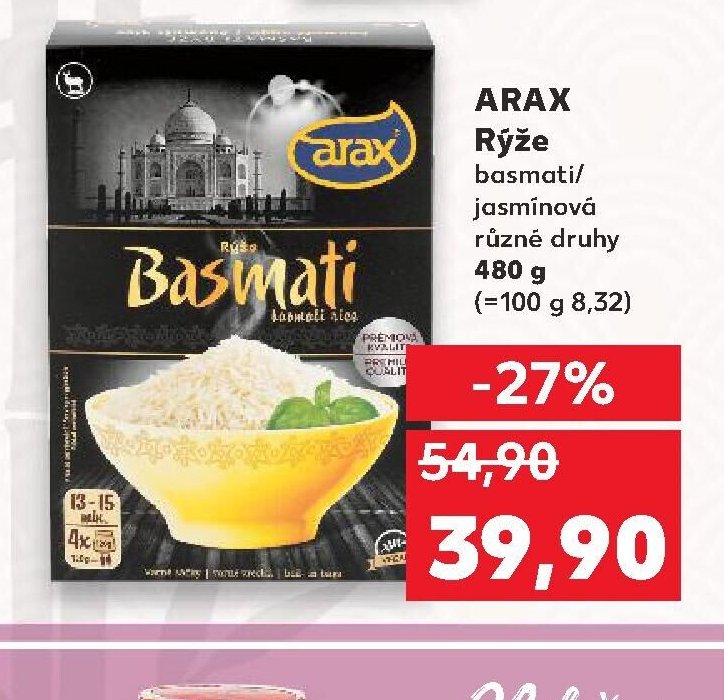ARAX Rýže basmati/jasmínová