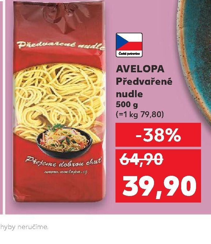 AVELOPA Předvařené nudle