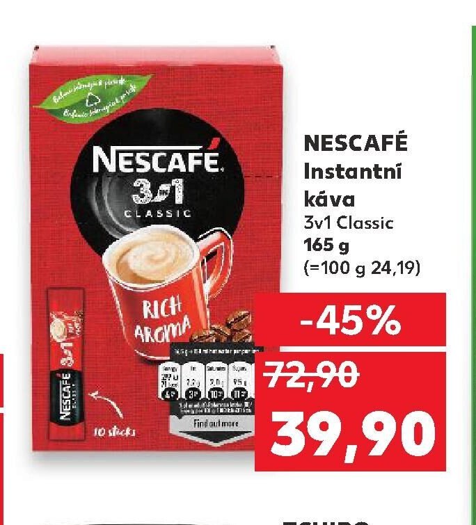 NESCAFÉ Instantní káva 3v1 Classic