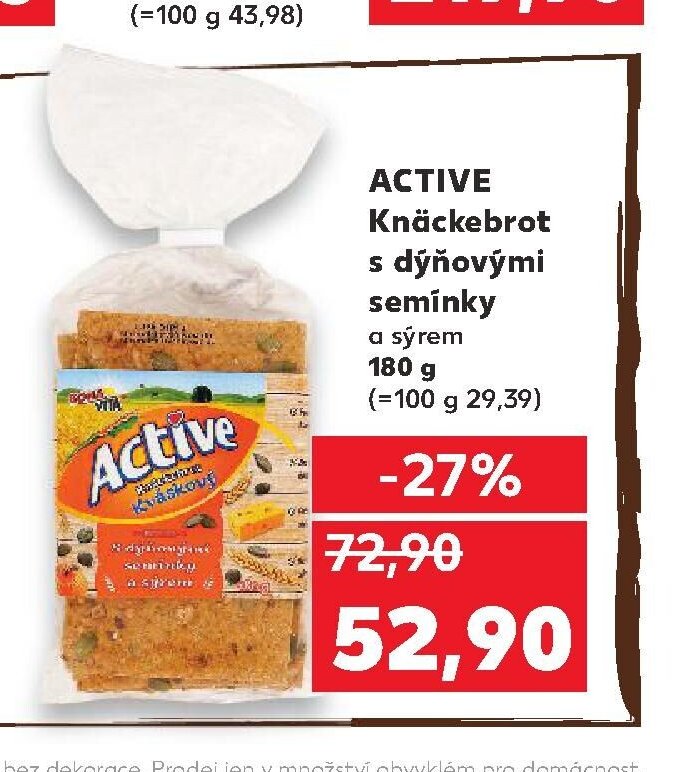 ACTIVE Knäckebrot s dýňovými semínky