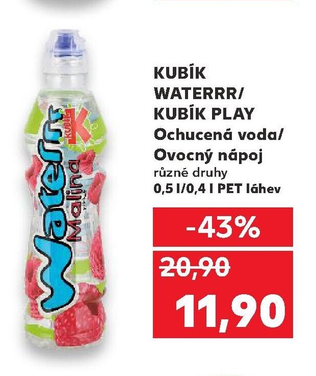 Kubík Waterrr/Kubík Play Ochucená voda/Ovocný nápoj