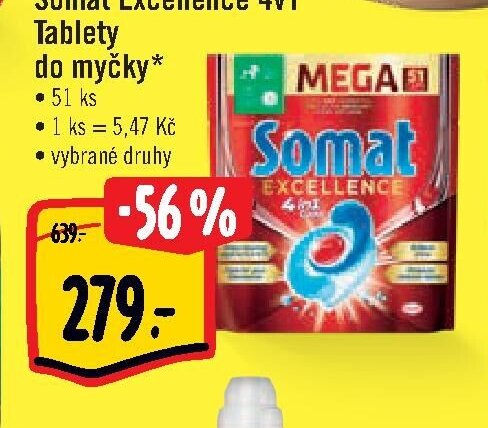 Somat Excellence 4v1 Tablety do myčky
