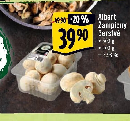 Albert Žampiony čerstvé