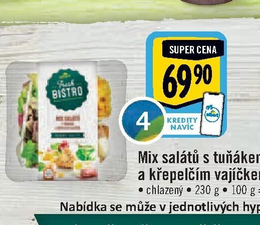 Mix salátů s tuňákem a křepelčím vajíčkem