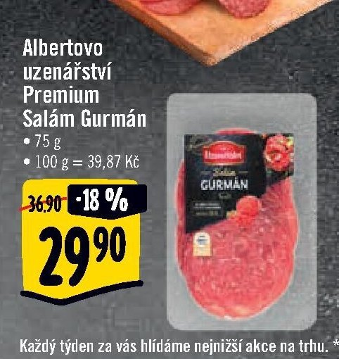 Albertovo uzenářství Premium Salám Gurmán
