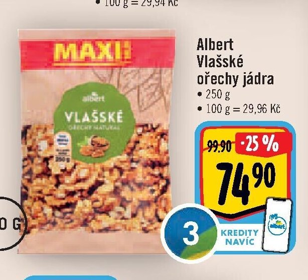 Albert Vlašské ořechy jádra