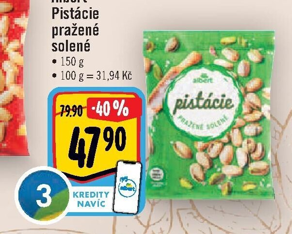 Albert Pistácie pražené solené