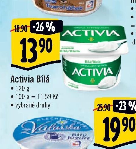 Activia Bílá