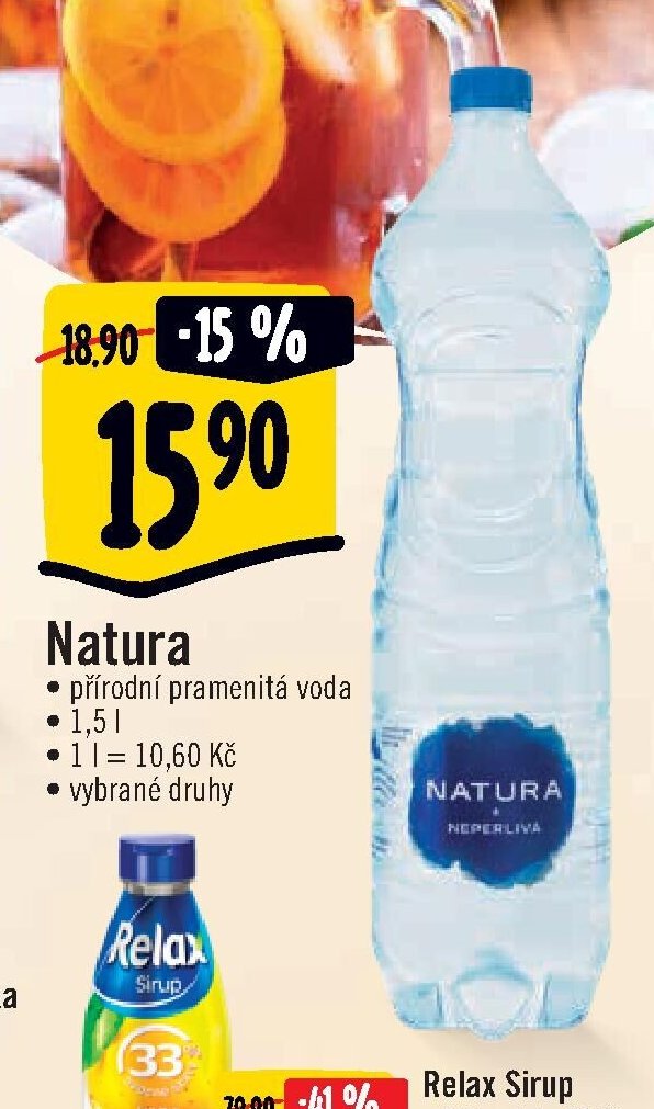 Natura přírodní pramenitá voda