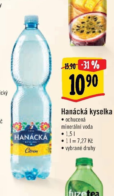 Hanácká kyselka ochucená minerální voda