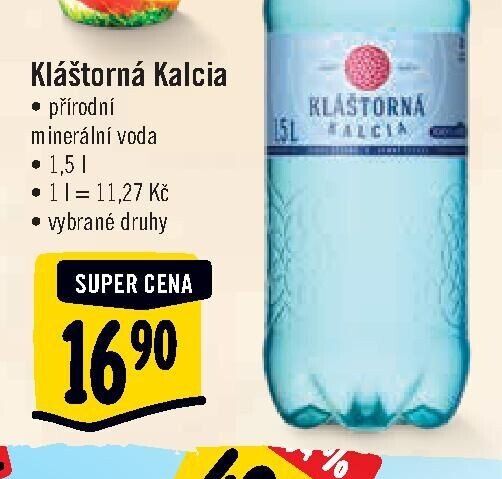 Kláštorná Kalcia přírodní minerální voda