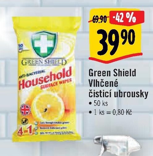 Green Shield Vlhčené čisticí ubrousky