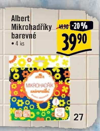 Albert Mikrohadříky barevné 4 ks