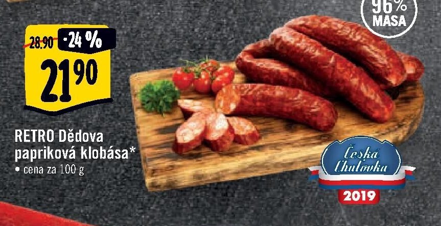 RETRO Dědova papriková klobása