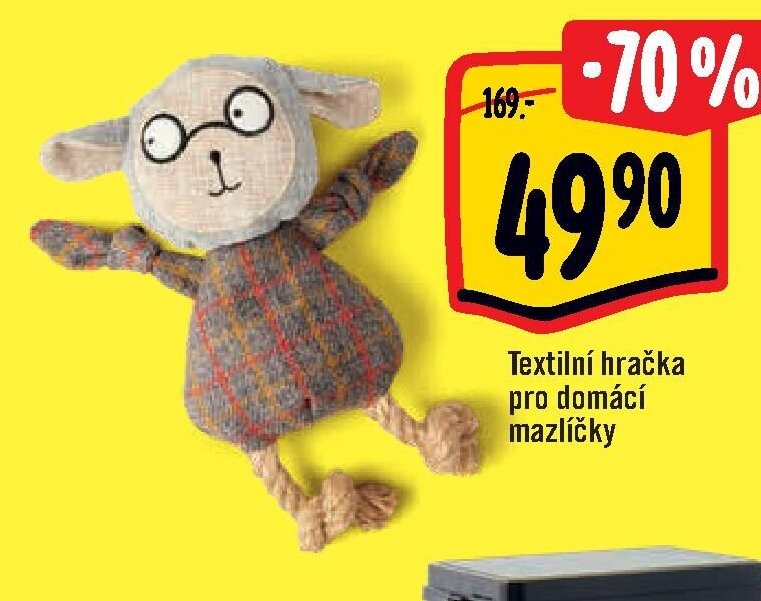 Textilní hračka pro domácí mazlíčky