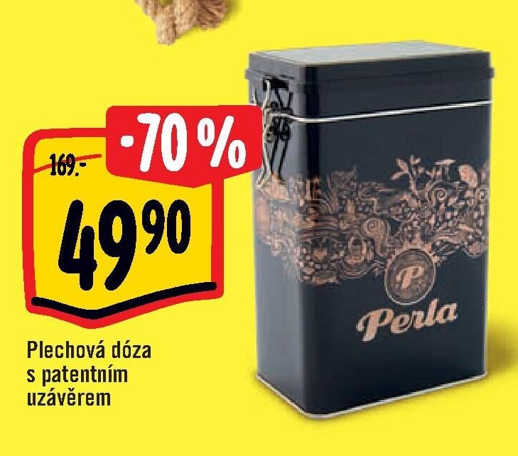 Plechová dóza s patentním uzávěrem