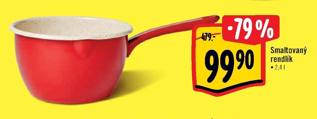 Smaltovaný rendlík 2,4 l